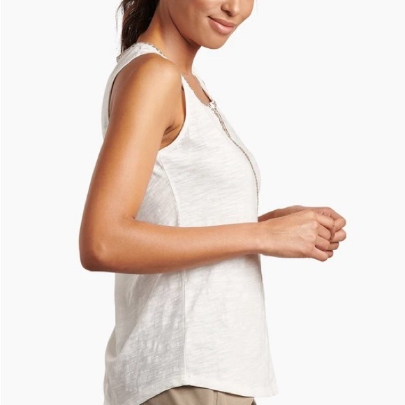 Kuhl Shay light cream color embroidered sleeveless tank XL - Picture 4 of 15